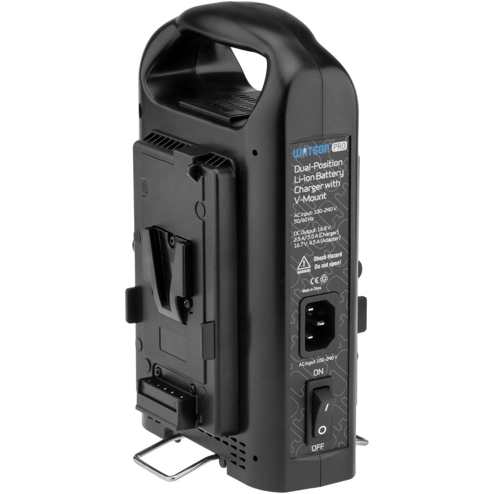 Watson Pro Cargador Doble de Baterías Li-Ion V-Mount con Salida XLR