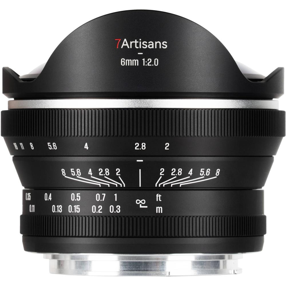 7Artisans Lente Fisheye 6mm f/2 para Canon RF - 220° Ángulo de Vista, Enfoque Manual, 10