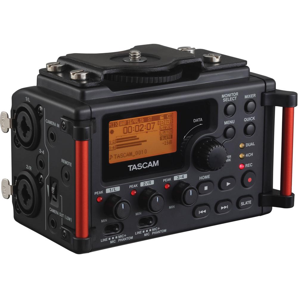 TASCAM DR-60DmkII Grabadora de Campo Multitrack de 4 Canales con Entradas XLR-1/4"" y Alime