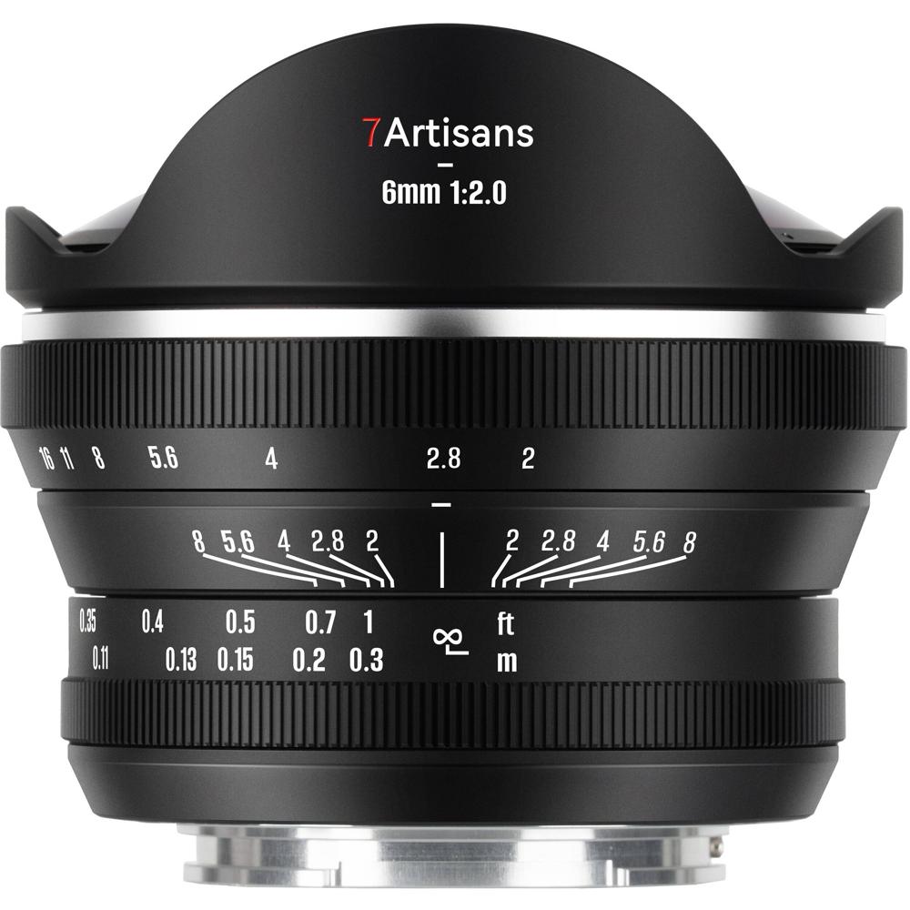7Artisans Lente Fisheye 6mm f/2 para FUJIFILM X - 220° de Ángulo de Vista, Enfoque Manua