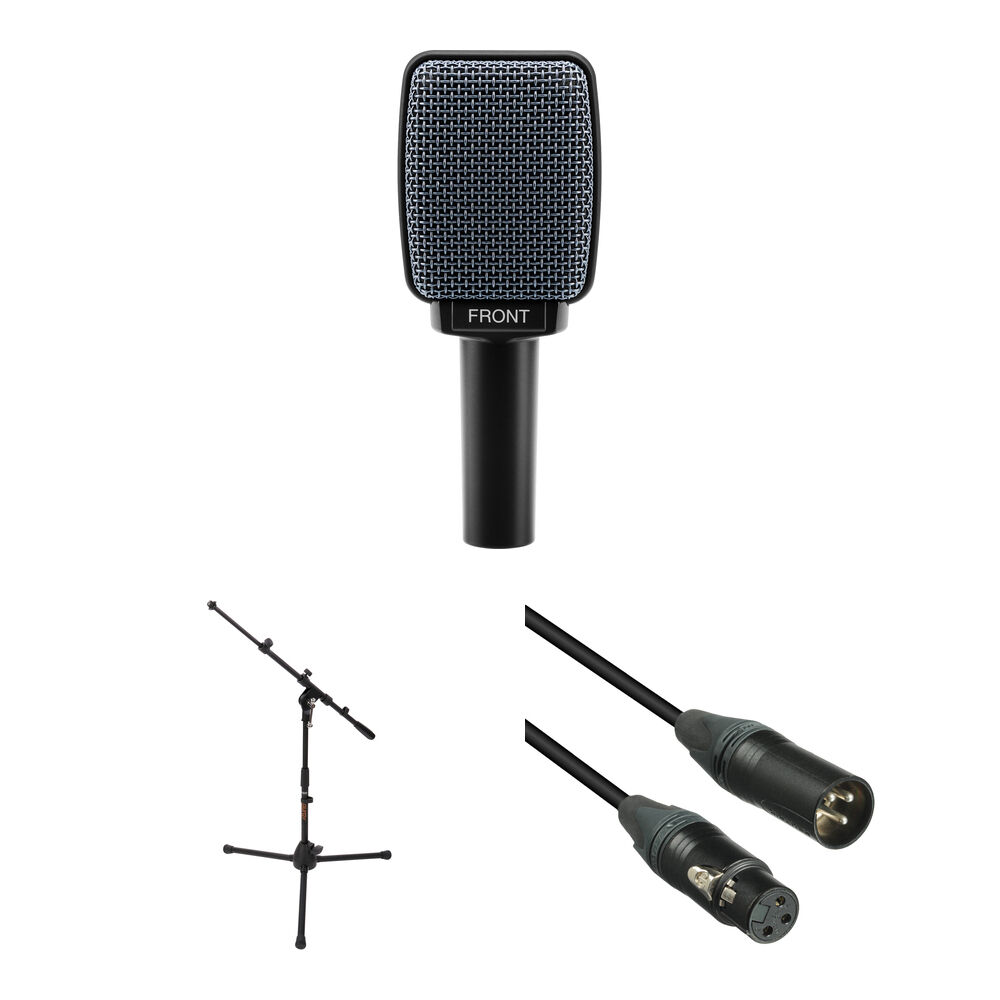 Sennheiser e 906 Micrófono Dinámico Supercardioide para Instrumentos con Soporte y Cable