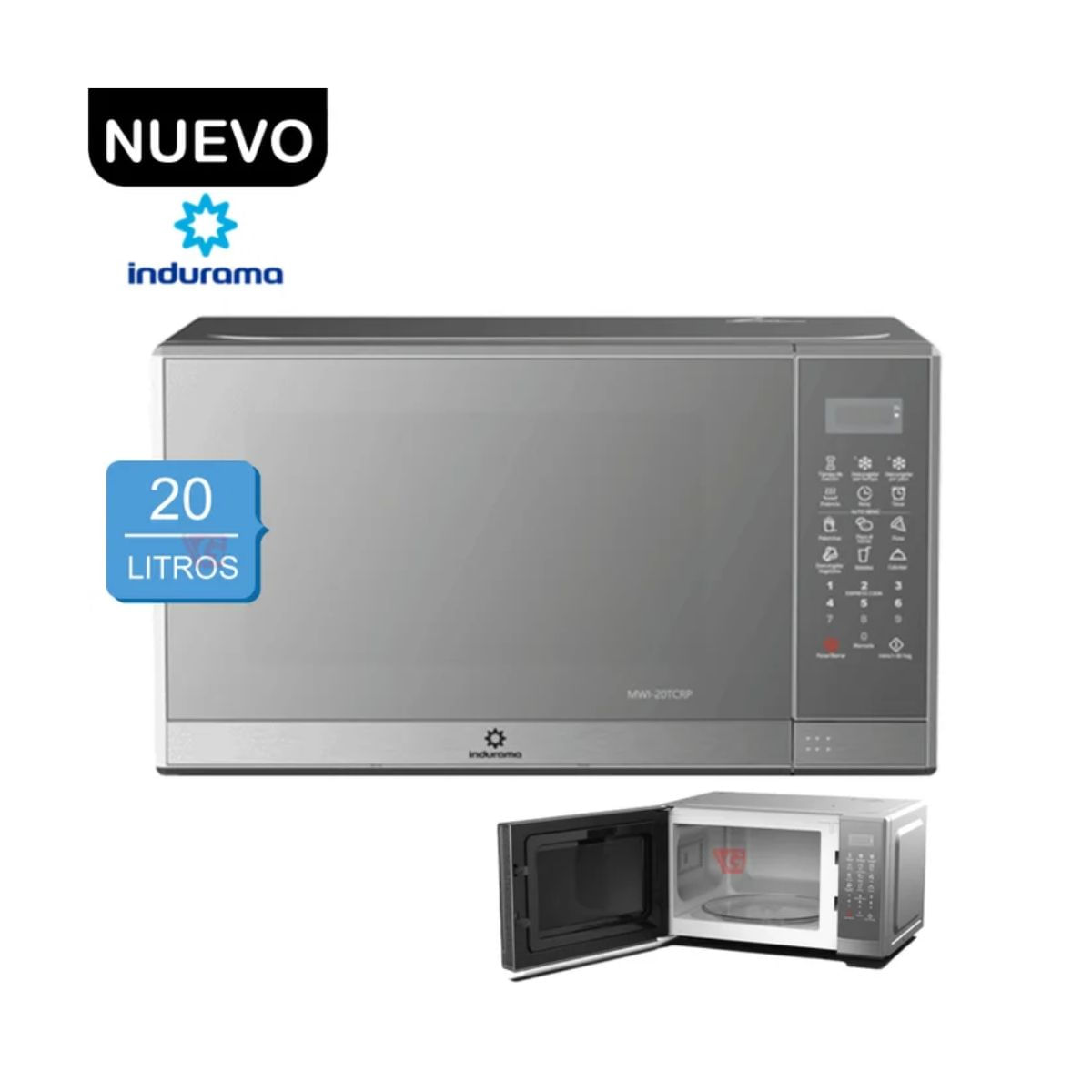 Horno microondas Indurama MWI-20TCRP 20L Croma.