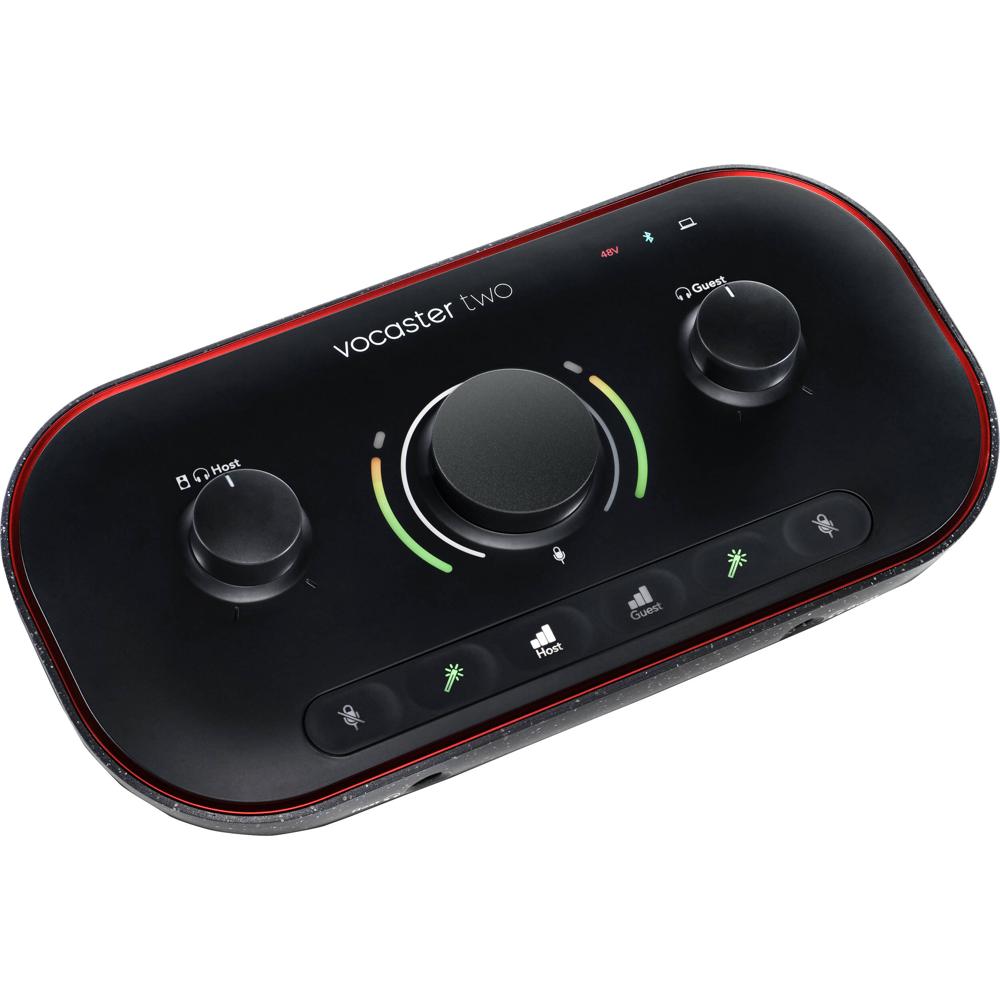 Focusrite Vocaster Two Interfaz de Audio USB-C para Podcasting y Streaming, 2 Preamplifica