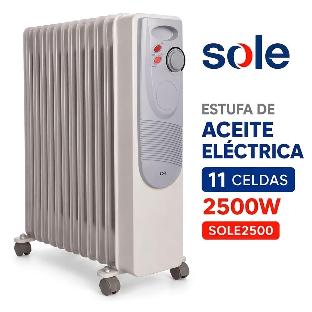 Estufa de Aceite Sole Eléctrica 11 celdas 2500W SOLE2500