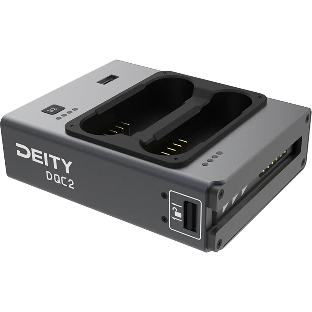 Deity Microphones DQC2 Cargador de Baterías Inteligente de 2 Bahías con Entrada USB-C Do