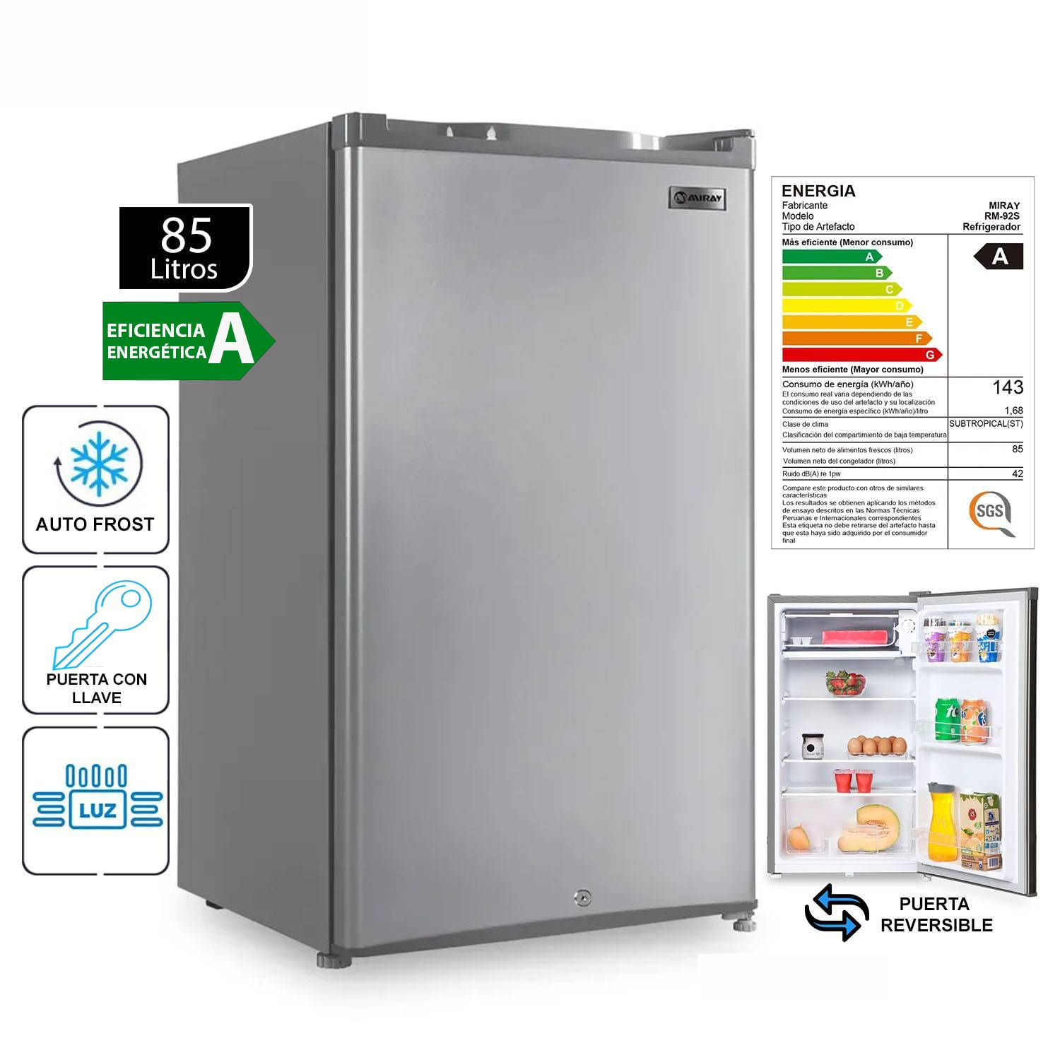 Frigobar Refrigeradora RM 92S  85 L