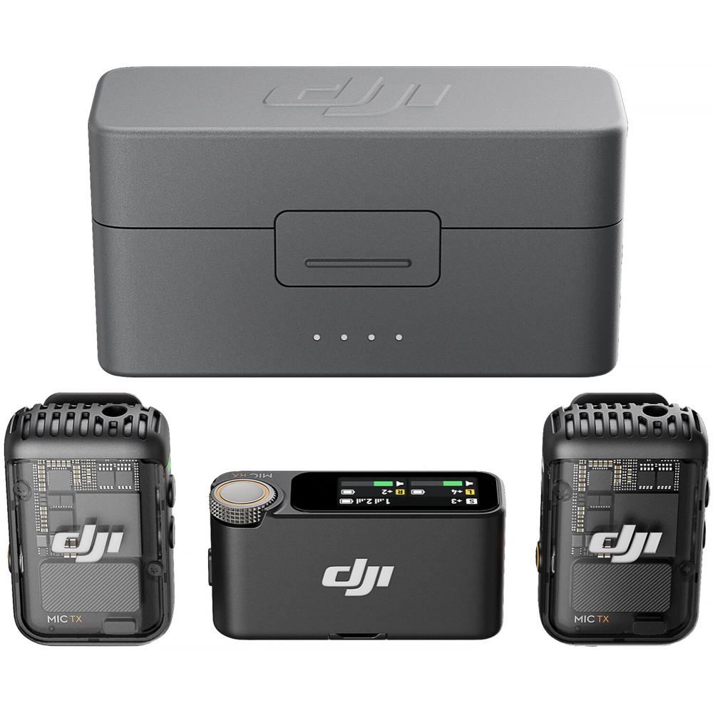 DJI Mic 2 Sistema de Micrófono Inalámbrico Digital Compacto para 2 Personas - Grabador p