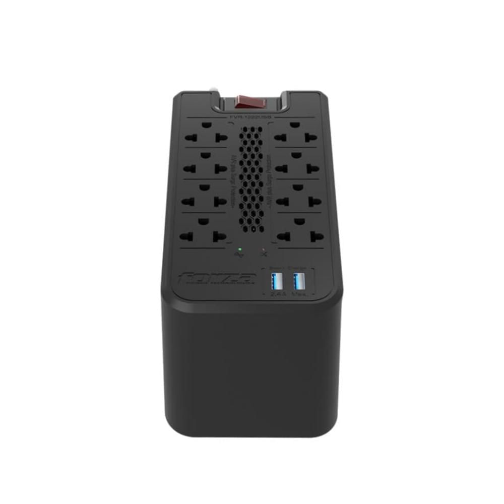 Estabilizador Forza FVR 1222USB 1200VA 600W 8 Tomas 220V 2 USB