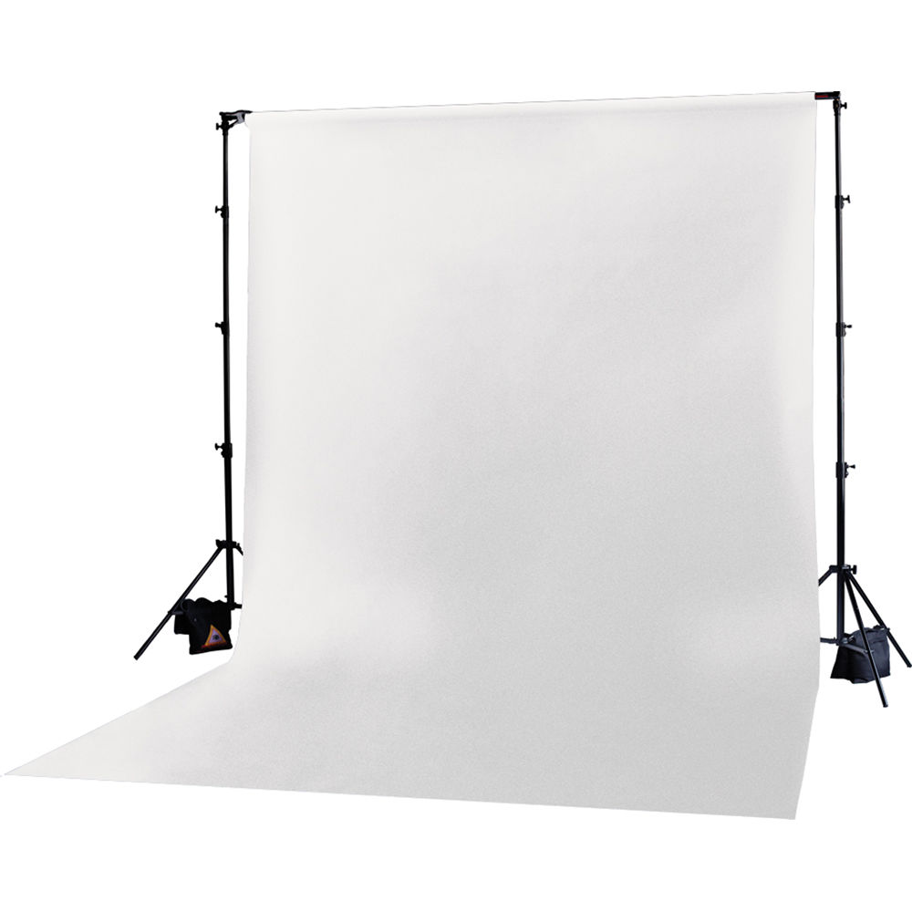 Photoflex Muslin Backdrop 10 x 20' Tela Muslín Blanca, Doble Canal para Soporte