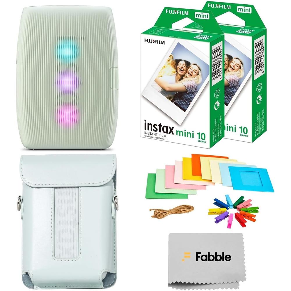 IMPRESORA FUJIFILM INSTAX MINI LINK 3 + PELÍCULA MINI 20HJ + FUNDA SET 5PZS | VERDE SALVIA