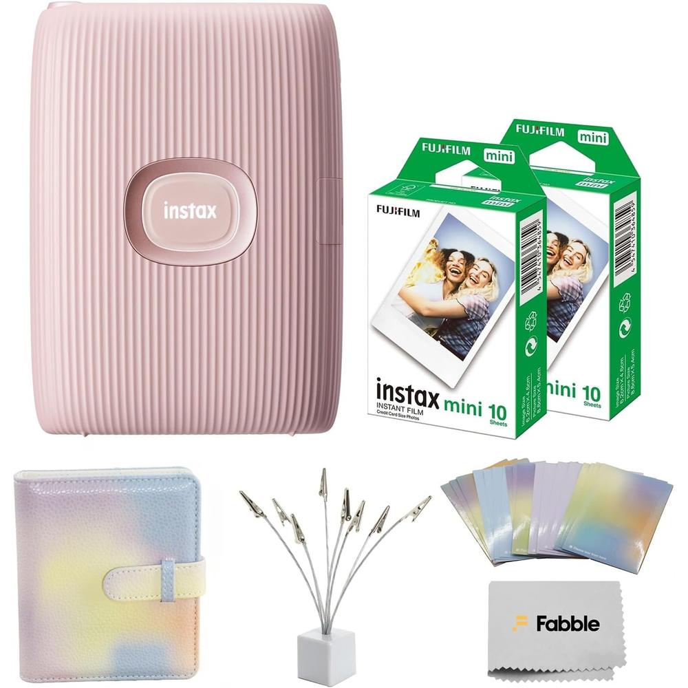 IMPRESORA FUJIFILM INSTAX MINI LINK 2 + PELÍCULA MINI 20HJ + ÁLBUM SET 5PZS | ROSA SUAVE