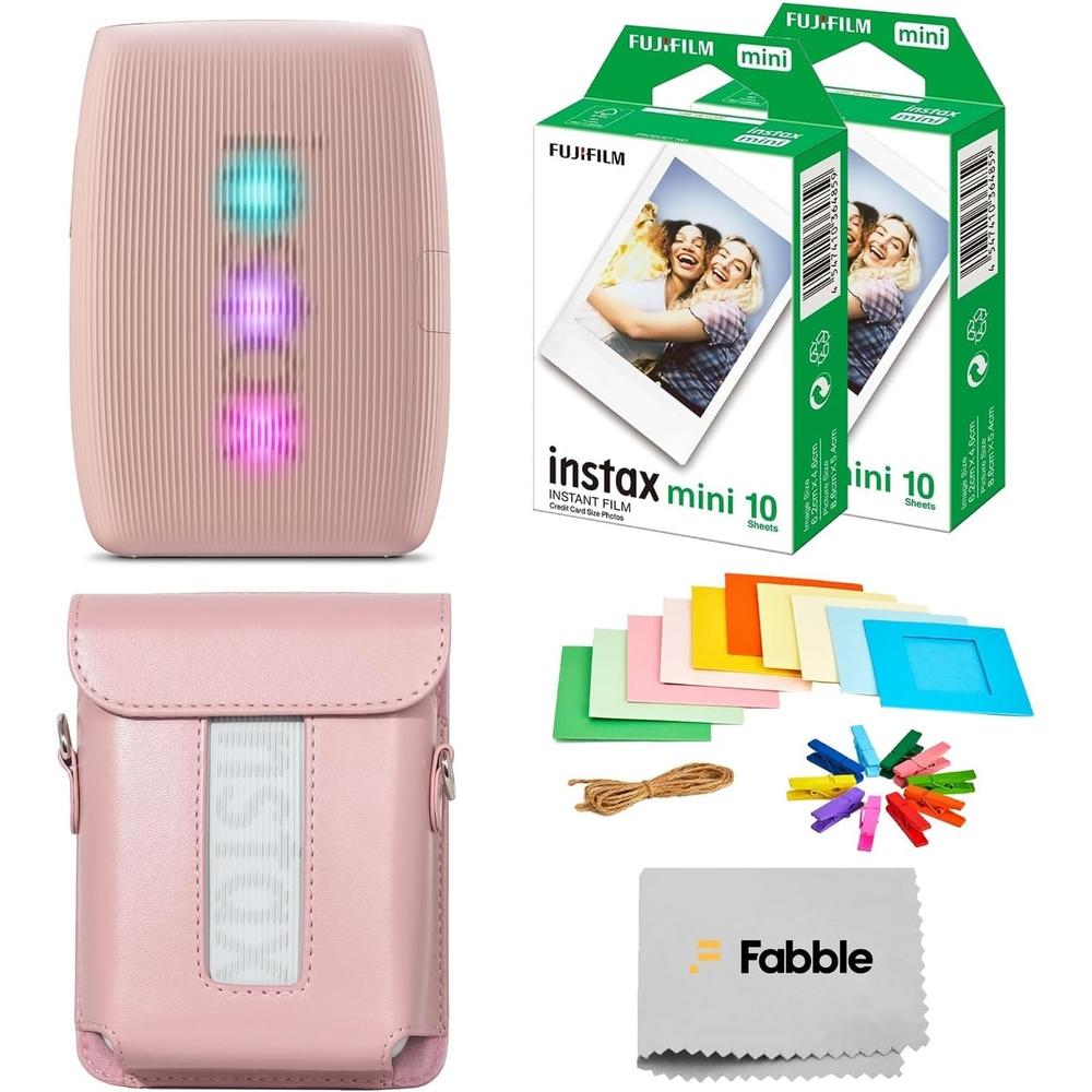 IMPRESORA FUJIFILM INSTAX MINI LINK 3 + PELÍCULA MINI 20HJ + FUNDA SET 5PZS | ROSA