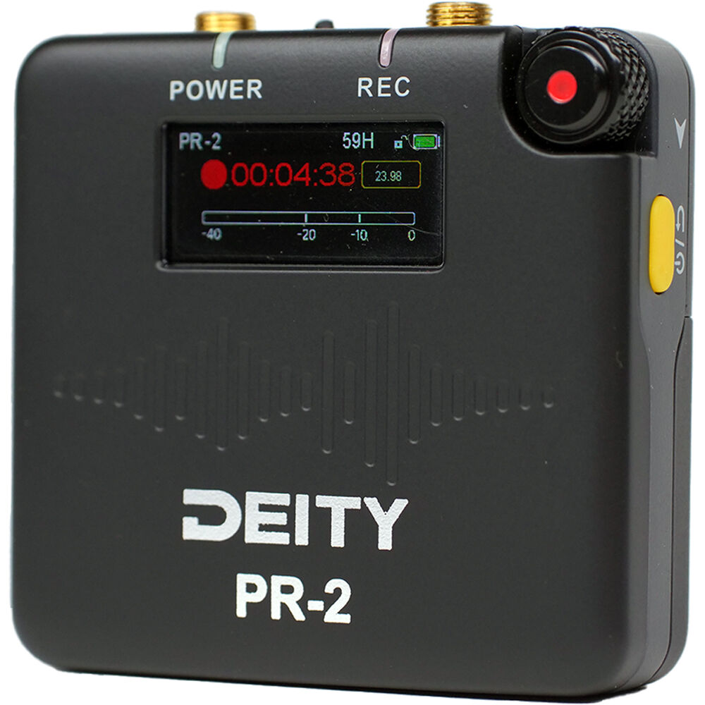 Deity Microphones PR-2 Grabador de Audio Pocket 32-Bit Float con Micrófono Lavalier W.Lav
