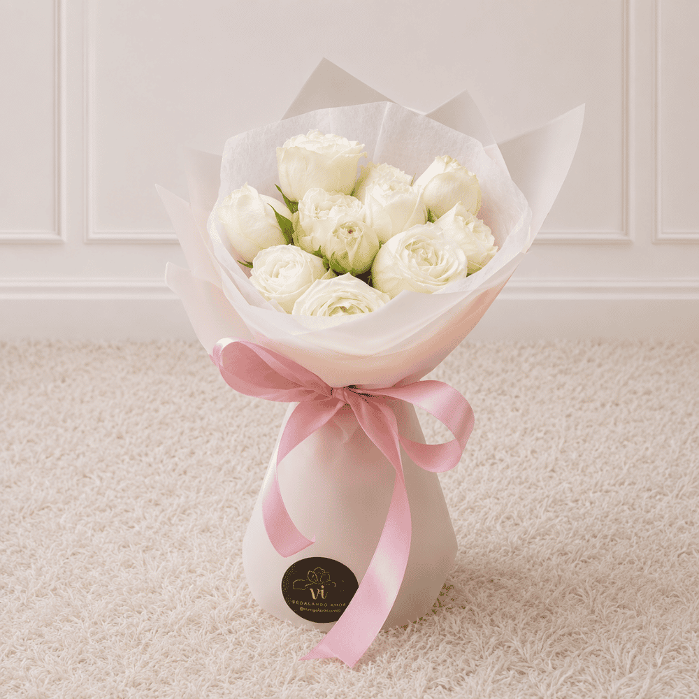 Mini ramo Blair - Rosas inglesas blancas