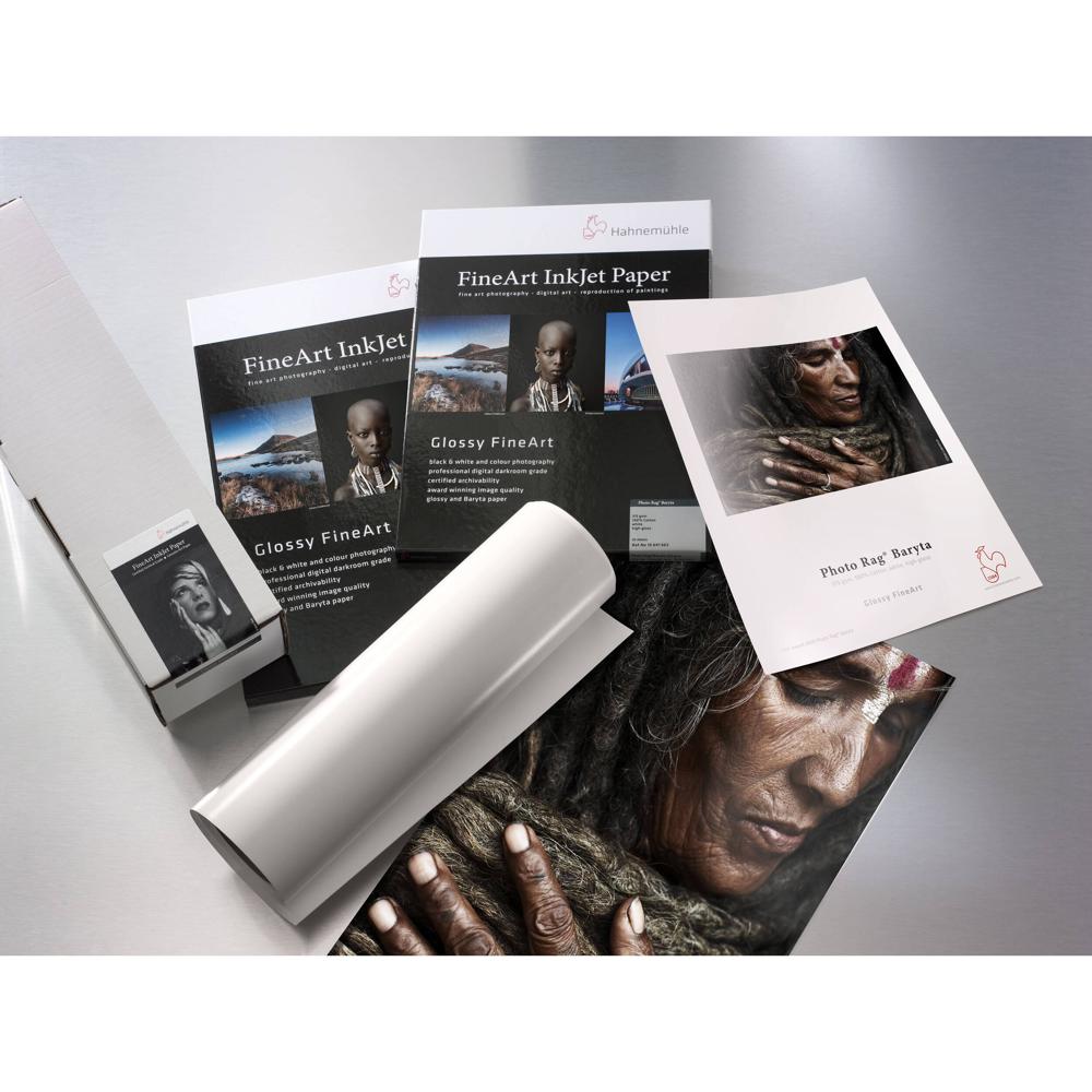 Hahnemuhle Papel FineArt Photo Rag Baryta Glossy 17"" x 39' - 100% Algodón, 315 gsm, Acaba