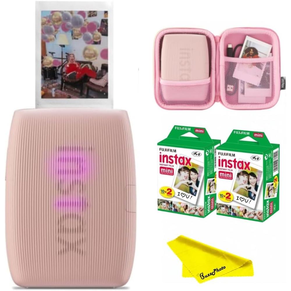 IMPRESORA FUJIFILM INSTAX MINI LINK 3 + PELÍCULA MINI 40HJ + ESTUCHE SET 3PZS | ROSA