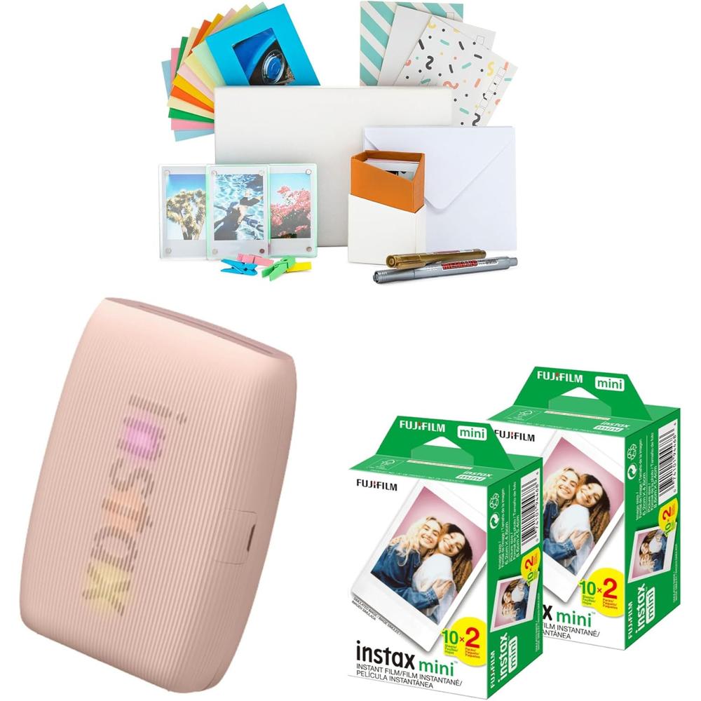 IMPRESORA FUJIFILM INSTAX MINI LINK 3 + PELÍCULA MINI 40HJ KIT FOTO SET 4PZS | ROSA