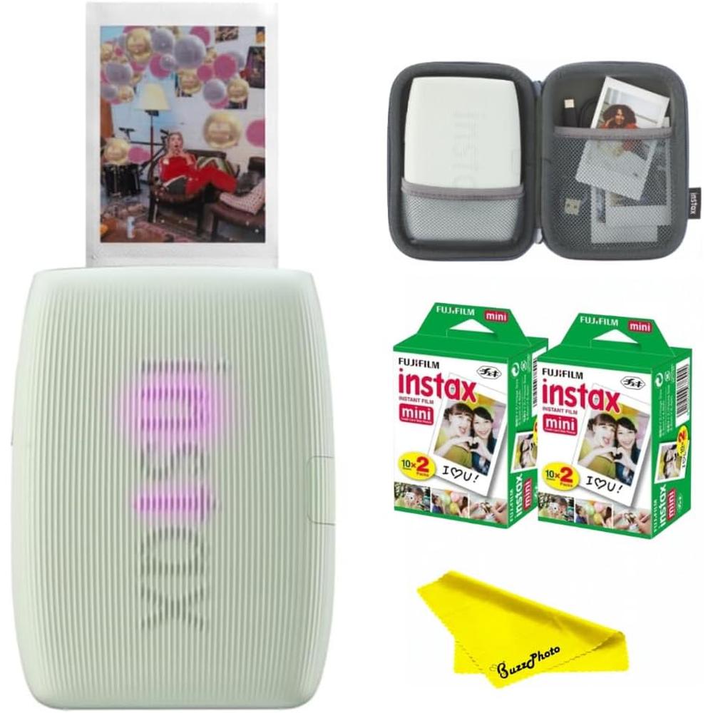 IMPRESORA FUJIFILM INSTAX MINI LINK 3 + PELÍCULA MINI 40HJ + ESTUCHE SET 3PZS | VERDE SALVIA