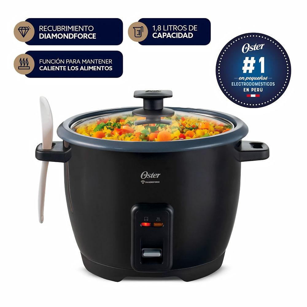Olla Arrocera Oster 10?Tazas DiamondForce CKSTRCB10DFBLK Negro
