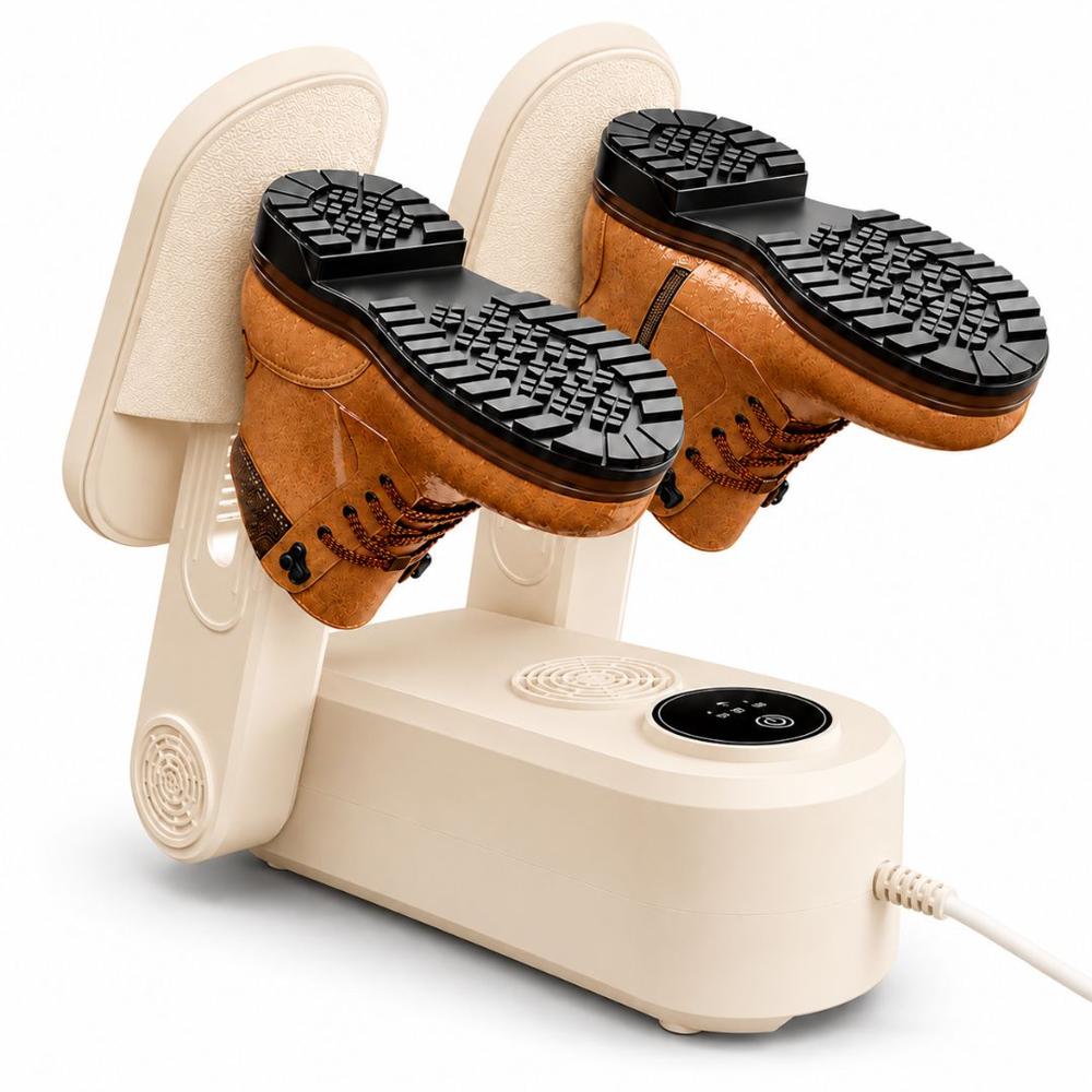 Secador Eléctrico de 4 Zapatos Zapatillas HXQ-08 con UV Desodorizador 160W Crema