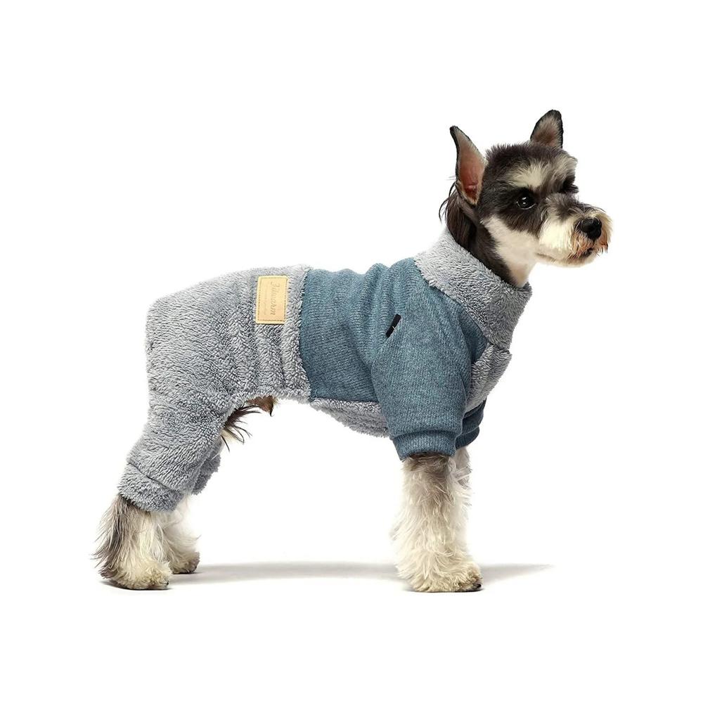 ROPA PARA PERRO GATO ENTERIZO CELESTE SUAVE Y ABRIGADOR MASCOTA - TALLA XXL