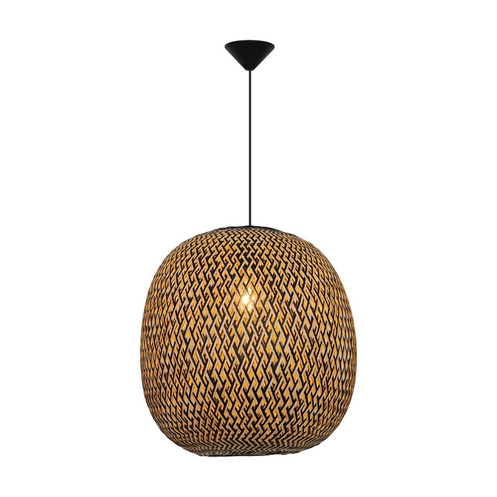Lámpara Colgante Orange Lua 1 Luz E27 Bambú