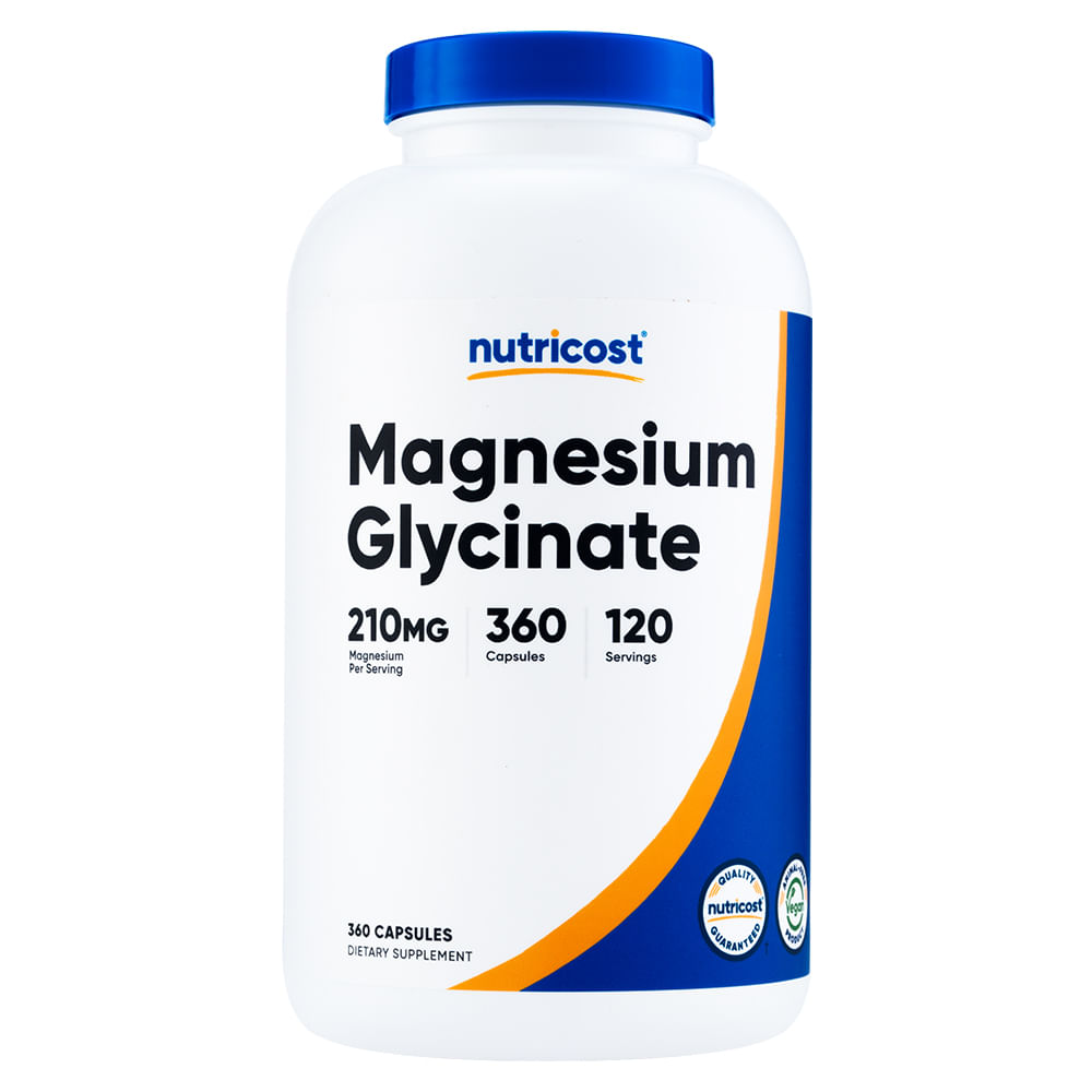 Glicinato de Magnesio - Nutricost - 360 Cápsulas