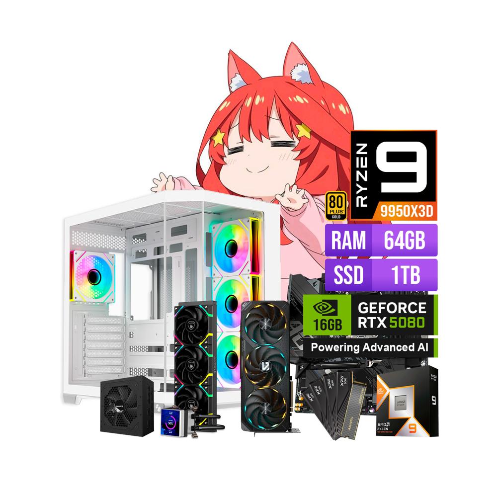 CPU GAMER RYZEN 9 9900X 64GB 1TB SSD RTX 5080 16GB