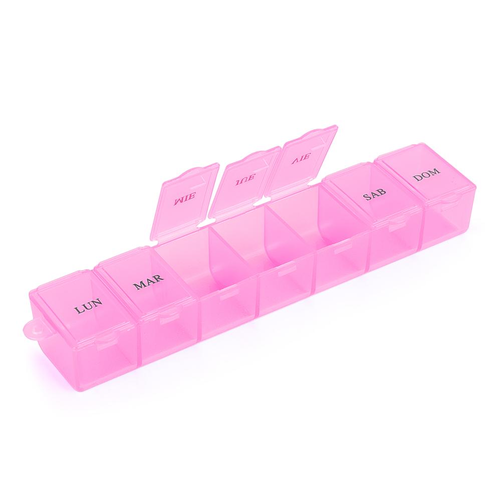 Pastillero Semanal Capsulero de 1 TOMA Rosado