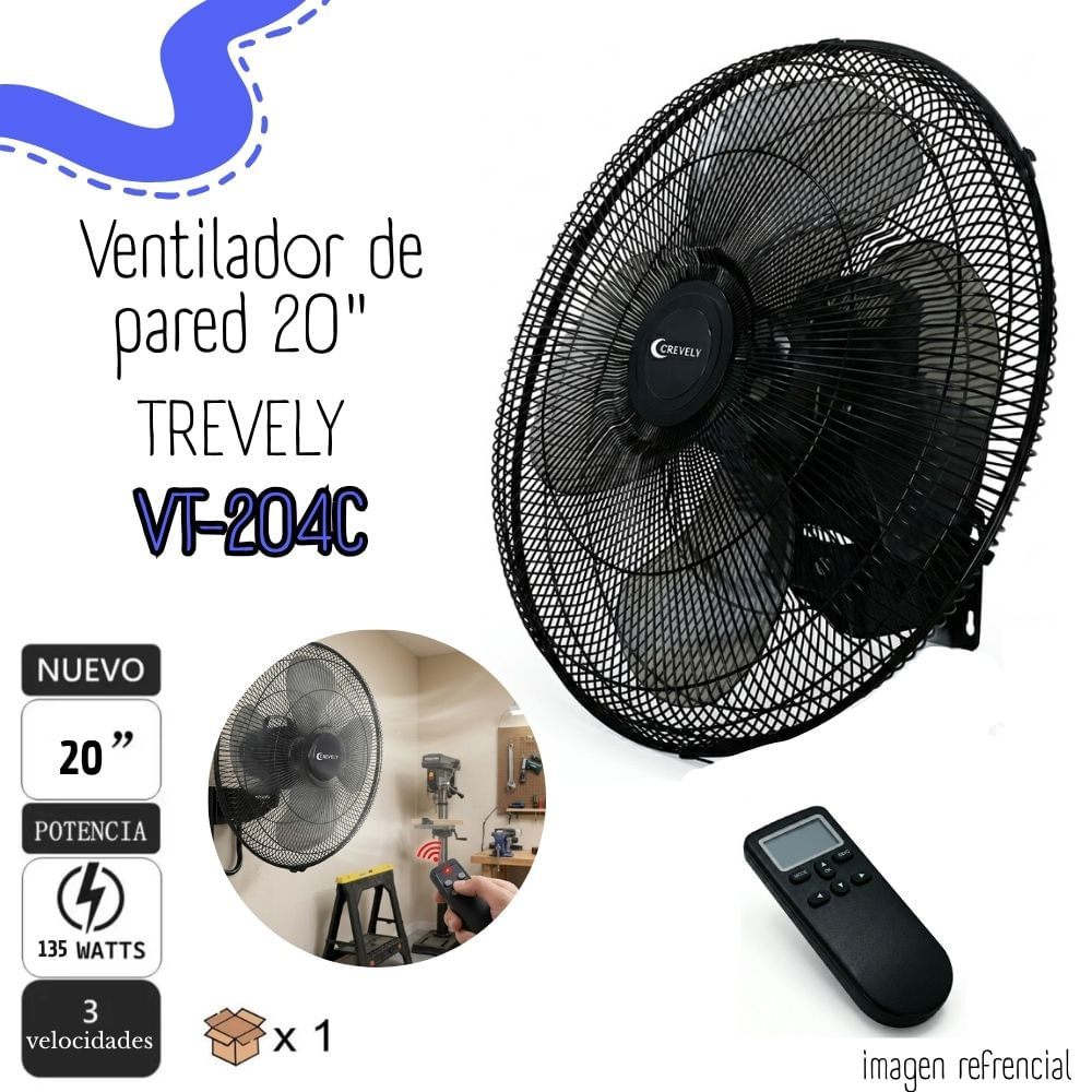 Ventilador 20 Pulgadas TREVELY VT-204C