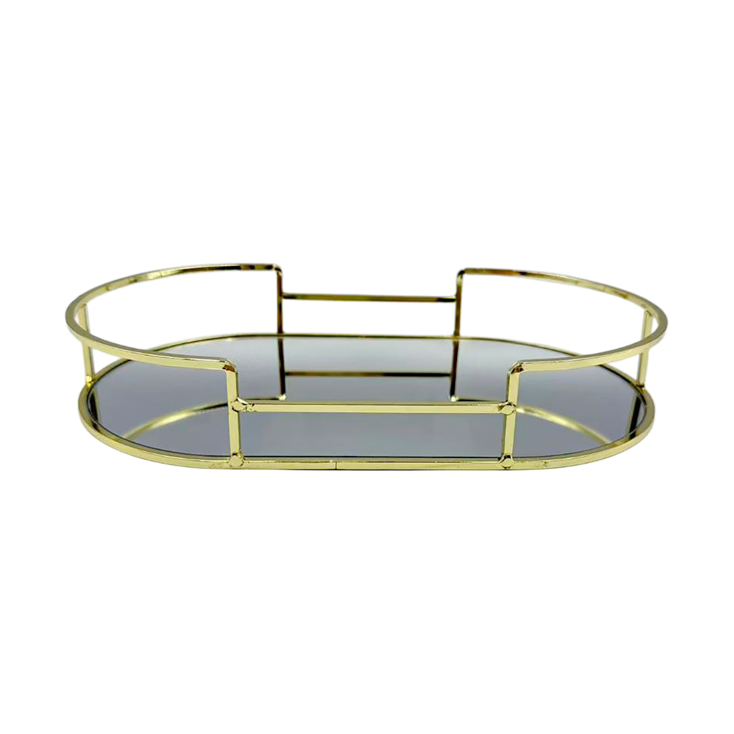 Bandeja Ovalada Dorada 30 Cm