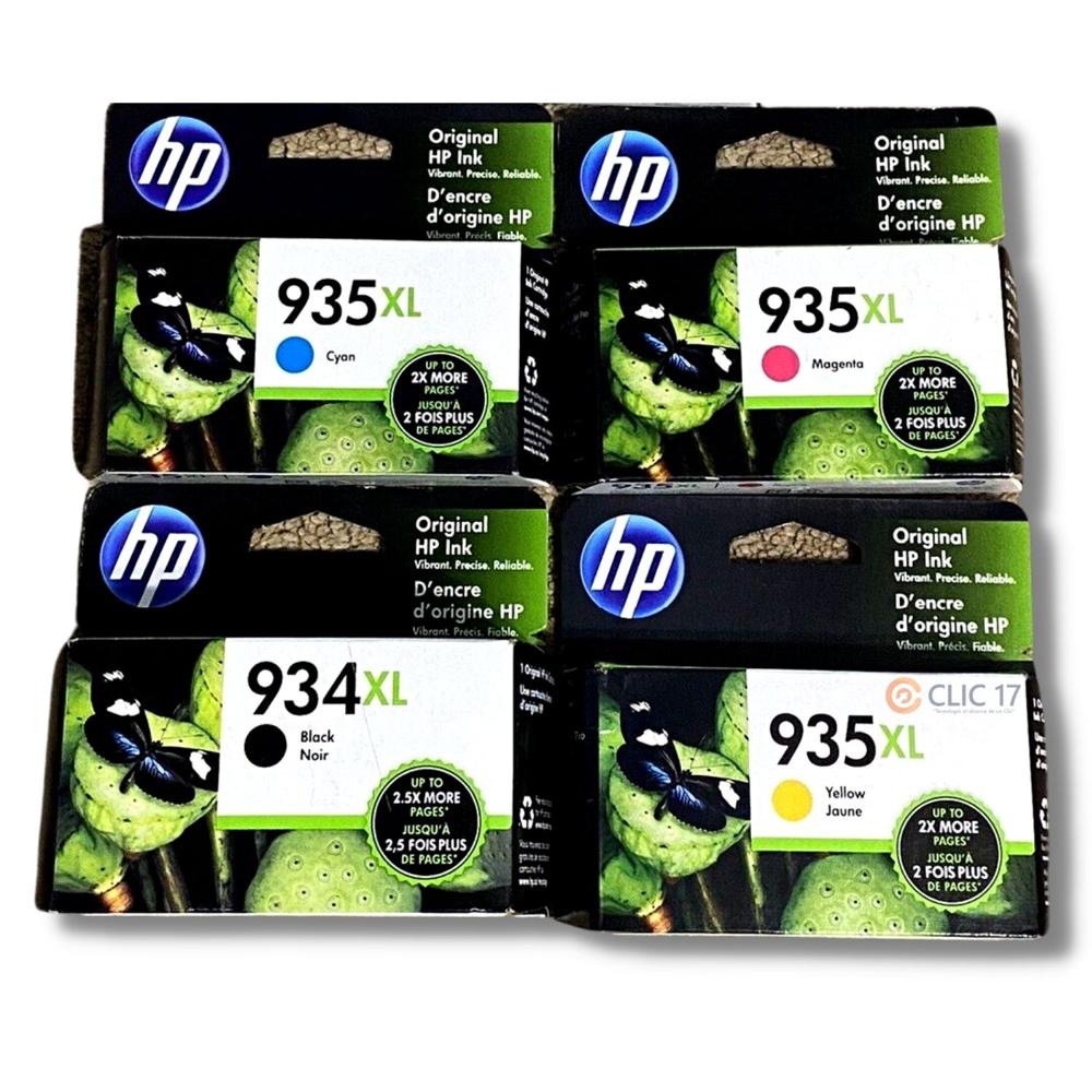 Kit Tinta HP 934XL, 935XL Cyan, Magenta, Amarillo, Negro Original