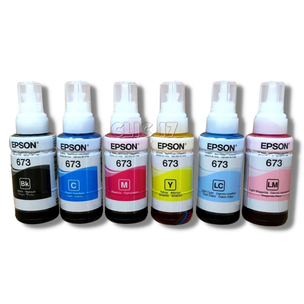 TINTA EPSON 673 X6 COLORES T673 ORIGINAL