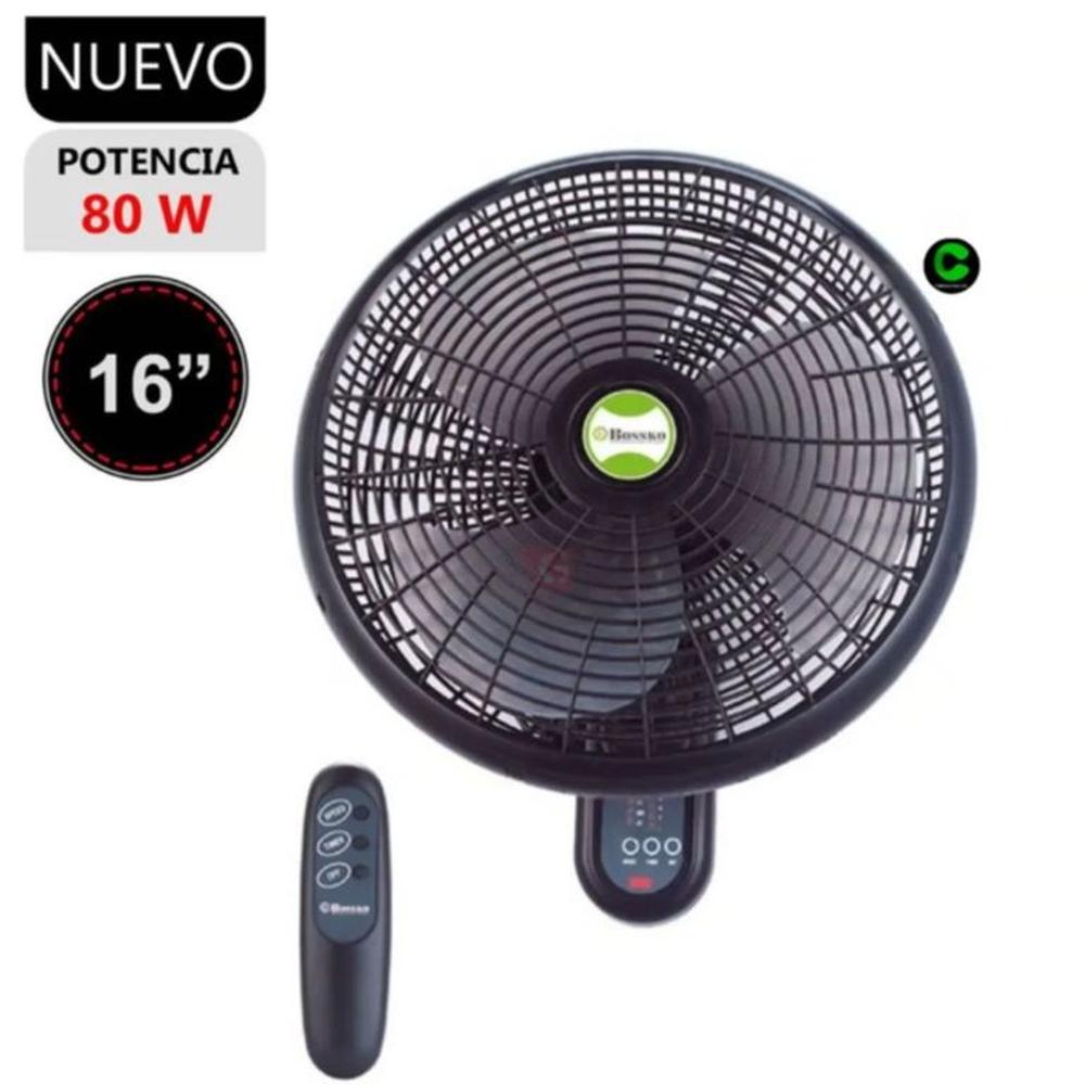 VENTILADOR DE PARED BOSSKO BK-8210PD 80 WATTS CONTROL REMOTO