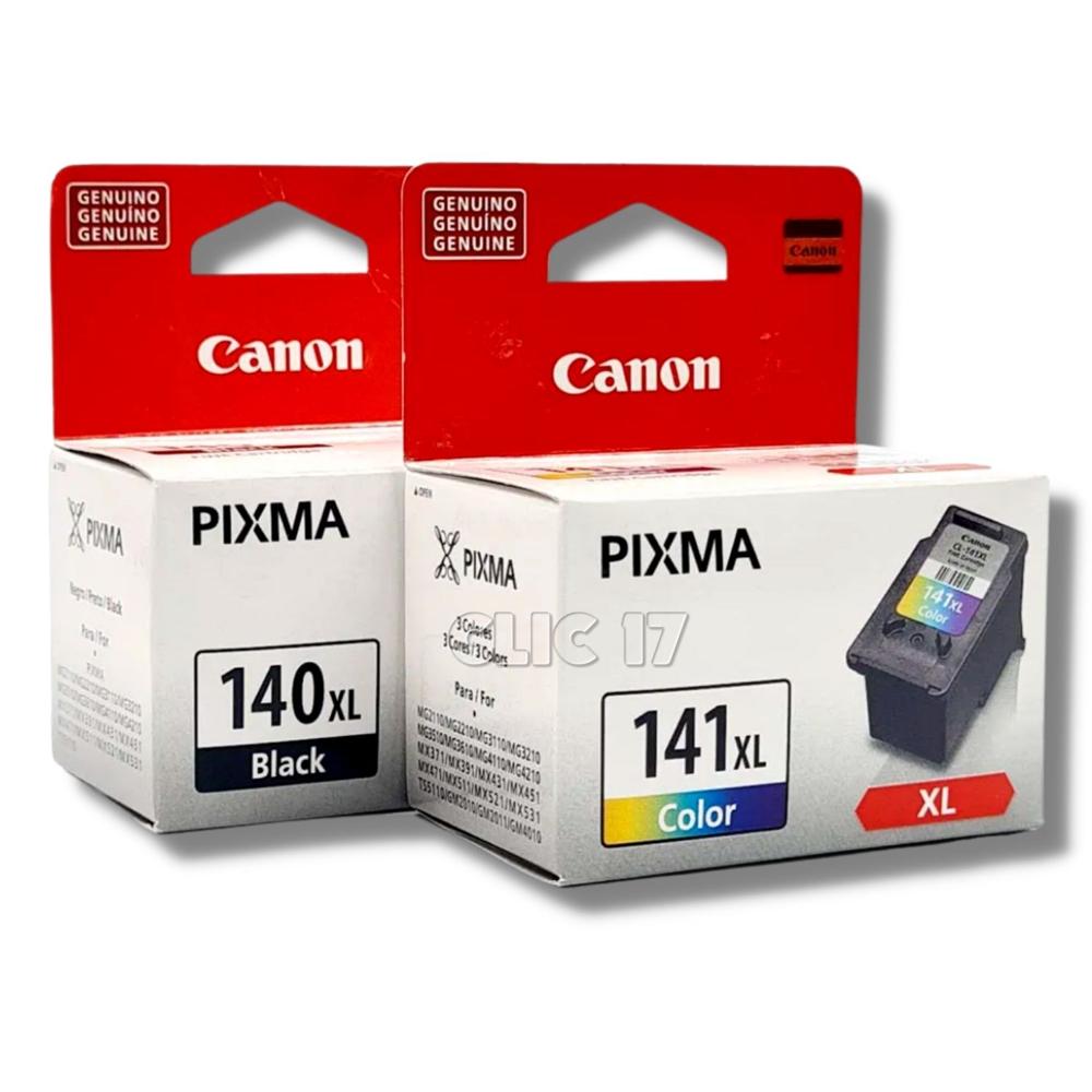 TINTA CANON 140XL 141XL NEGRO TRICOLOR PG-140XL CL-141XL ORIGINAL