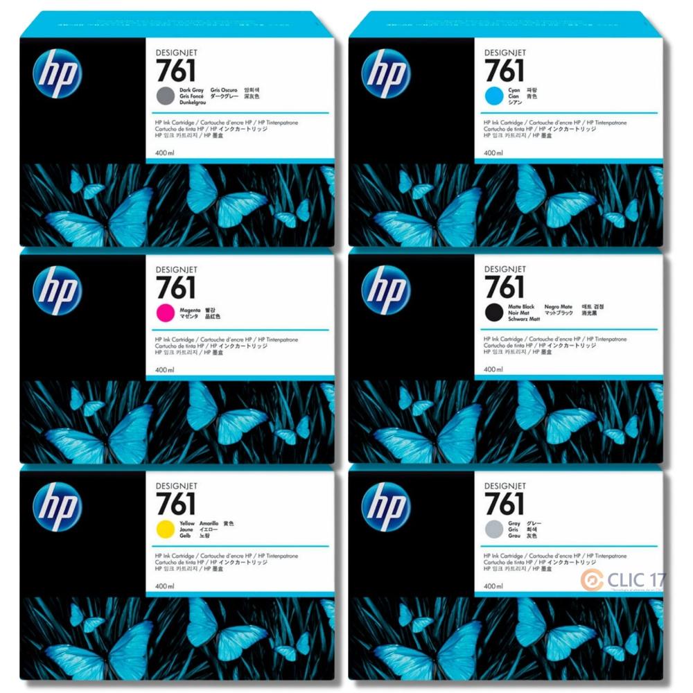 TINTA HP 761 400ML PACK DE 6 COLORES ORIGINAL