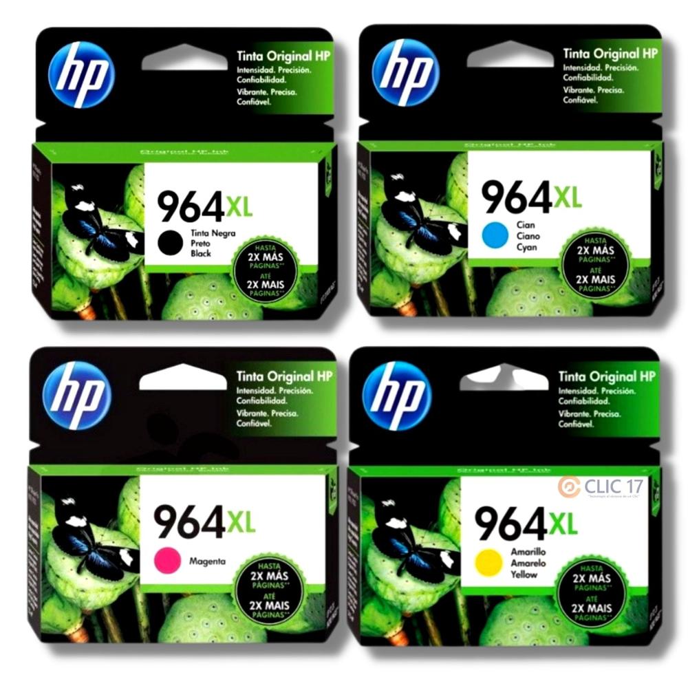 Kit Tinta HP 964XL Cyan, Magenta, Amarillo, Negro Original