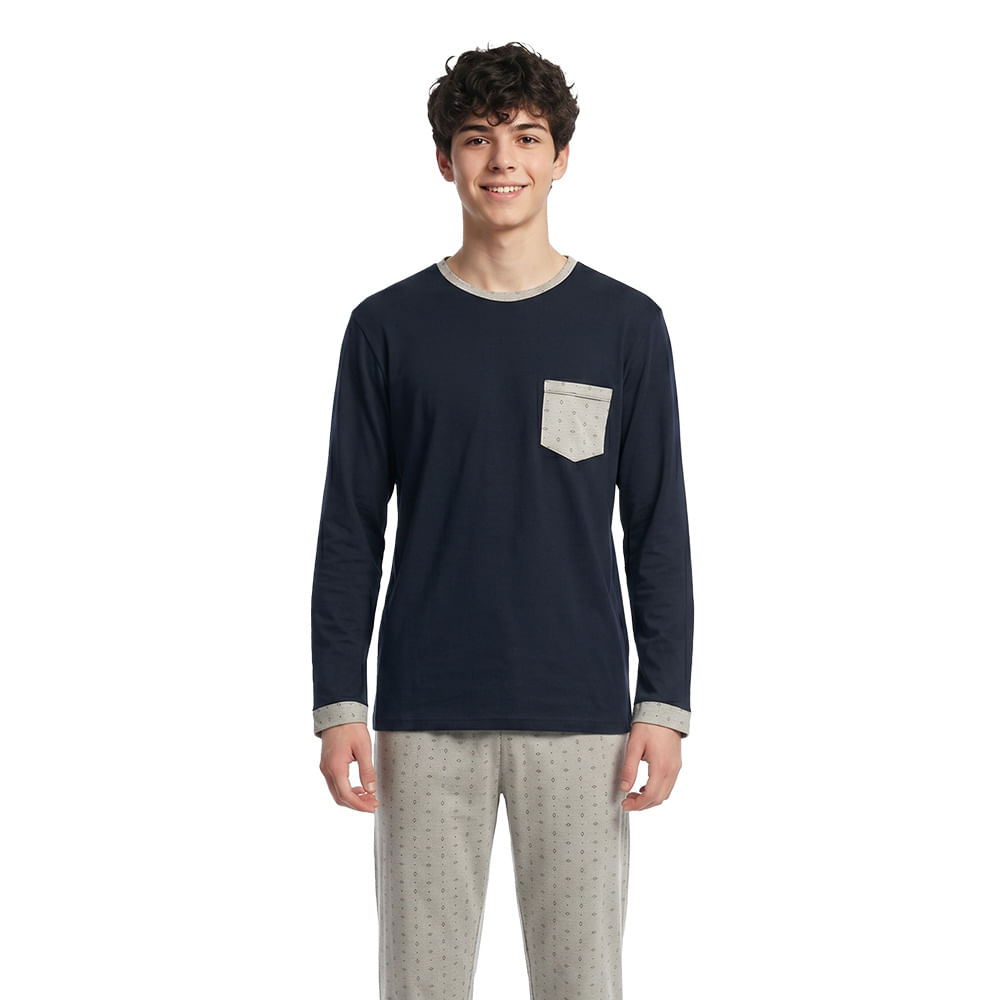 Pijama Caballero Negro Arena