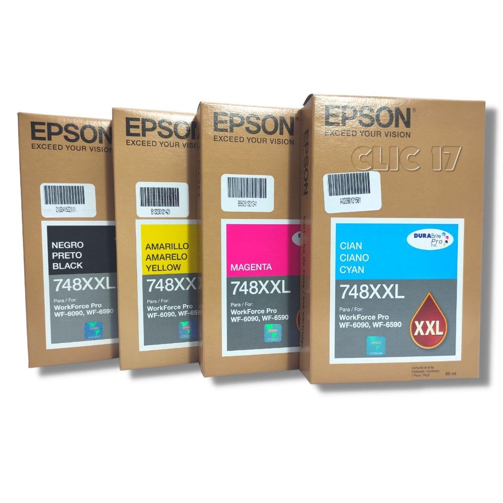TINTA EPSON T748XXL PACK DE 4 COLORES ORIGINAL