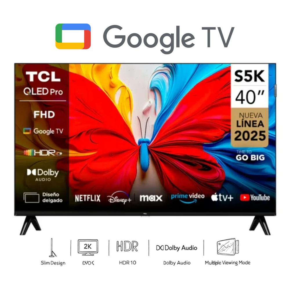 Televisor Smart TV 40'' TCL QLED FHD GOOGLE TV 40S5K 2025