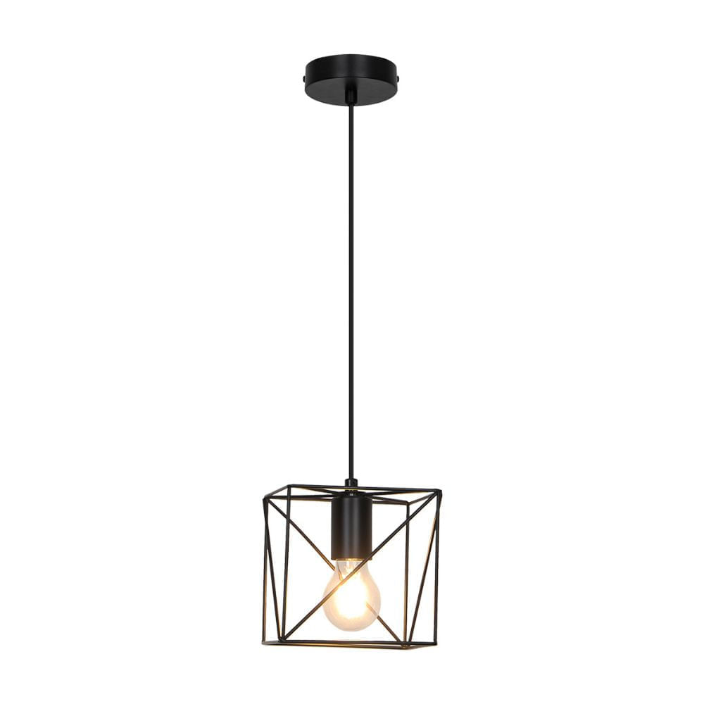 Lámpara Colgante Trendy Orange Cubo E27 Negro