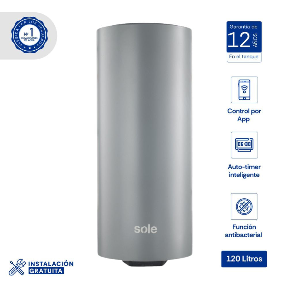 Terma Eléctrica Sole SOLTEGE120C Genius Wifi 120L