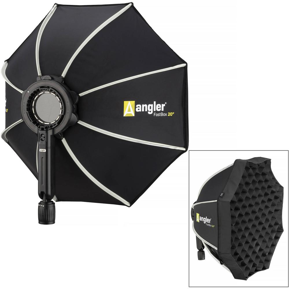Angler Softbox Octagonal 24"" con Rejilla de Tela y Adaptador Godox V1