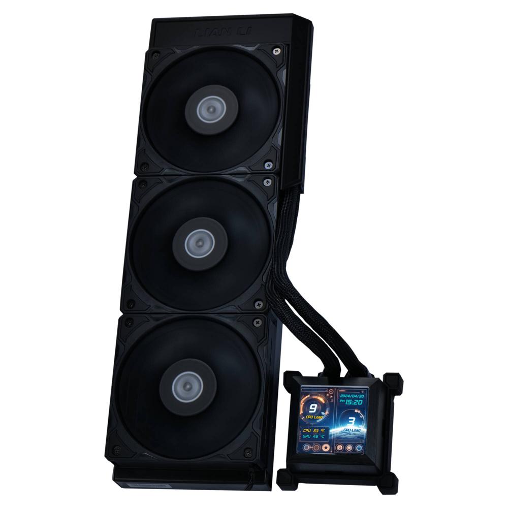 Lian Li HydroShift LCD 360S AIO Cooler Negro - 3 Ventiladores de 120mm, Pantalla IPS de 2.