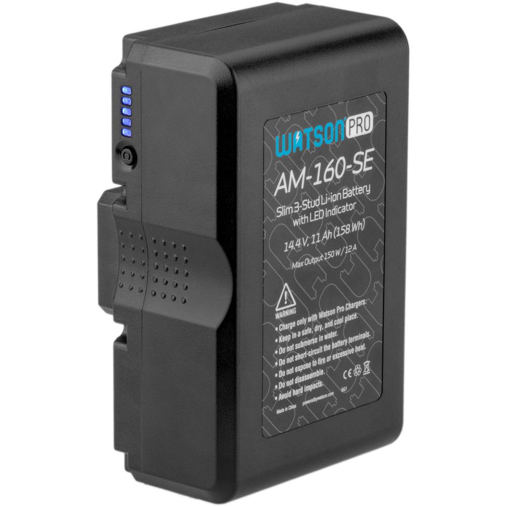Watson Pro Batería Li-Ion 14.4V 158Wh Slim Gold Mount - 12A, 4 Horas de Autonomía, D-Tap
