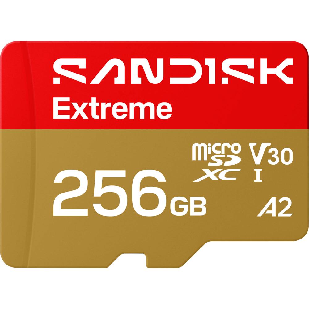 SanDisk Tarjeta de Memoria microSDXC Extreme 256GB UHS-I V30 A2
