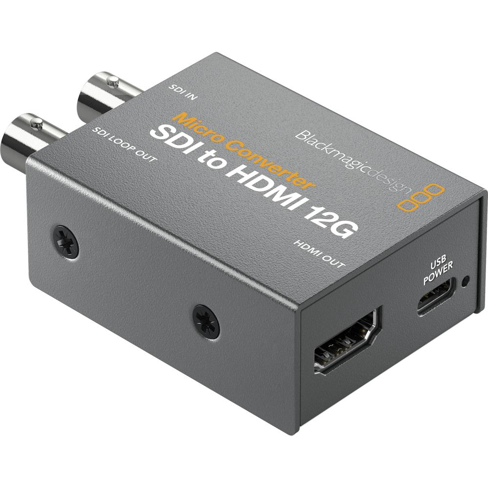Blackmagic Design Micro Converter SDI to HDMI 12G - 1 x 12G-SDI Input, 1 x HDMI Output, Co