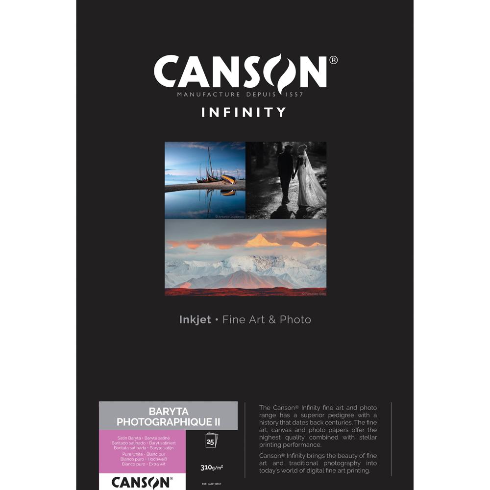 Canson Infinity Baryta Photographique II 17 x 22"" - Papel Fotográfico Satinado 310 gsm, 2