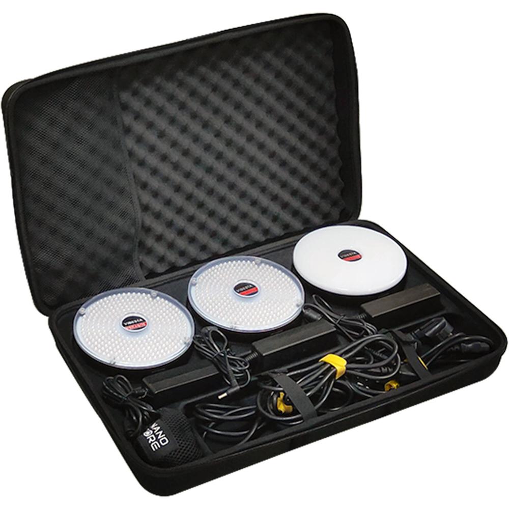 Vibesta Peragos Disk Kit 3 Luces 304B y 30C con Adaptadores y Maletín
