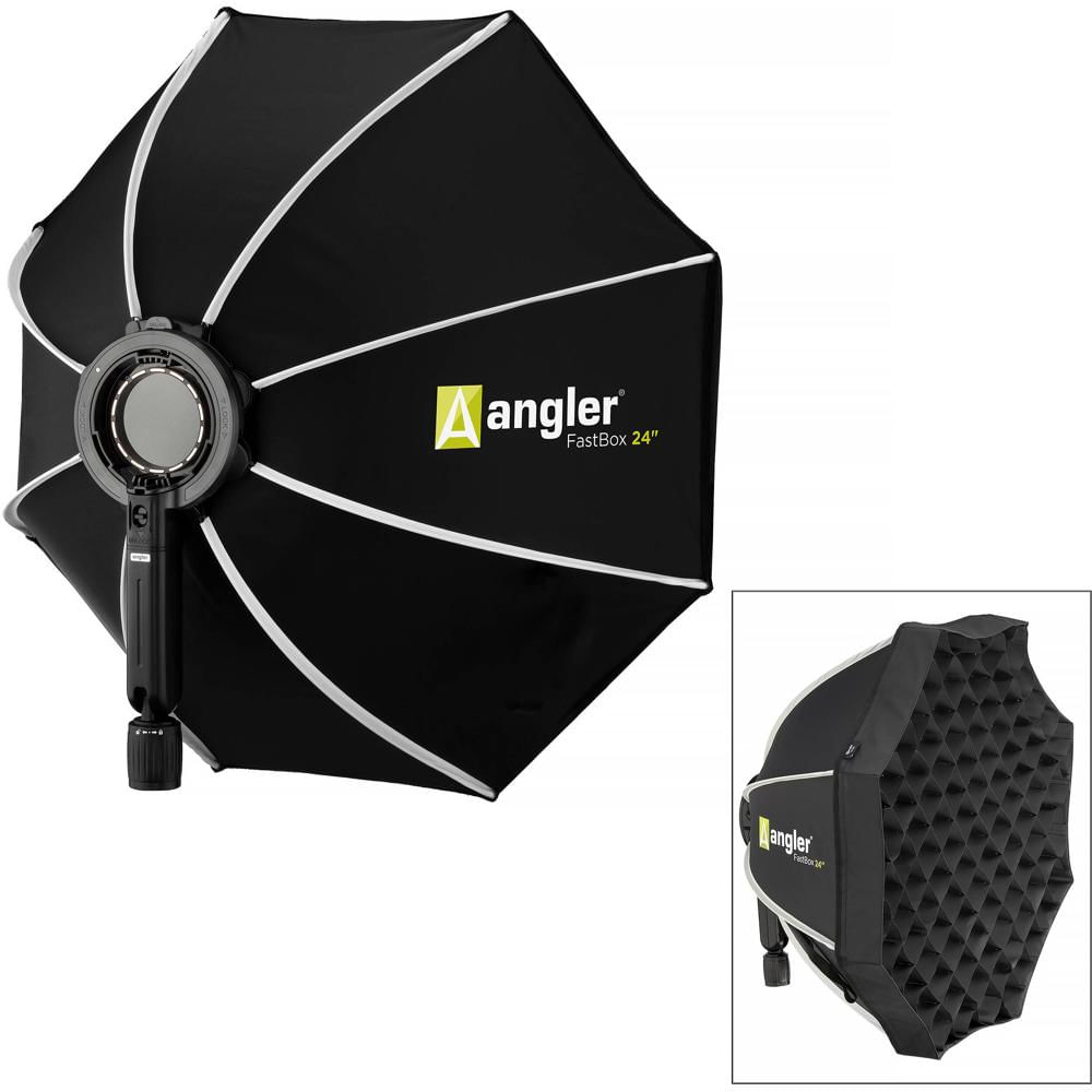 Angler Softbox Octagonal 24"" con Rejilla de Tela y Adaptador Profoto A1